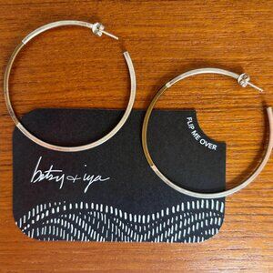 Betsy & Iya - Koa Hoop Earrings